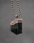 Raw Black Tourmaline Copper Pendant | Handmade by Blackbird & Sage