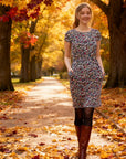 Rainbow Leopard Breastfeeding Dress | Knee Length Nursing Dress