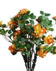 Pack of 6 x 60cm Flower Foliage Spray - Orange-0