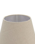 Wooden Column Table Lamp with Linen Shade
