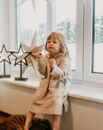 Bamboo Terry Toddler Poncho with Hood & Pockets