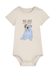 Furry Road Warrior: Bulldog Baby Bodysuit for Little Rebels!