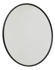 Elegant Black Round Metal Wall Mirror – Bold Statement Decor