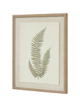 Framed Fern Art with Champagne Beaded Frame