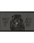 Black Chow Chow Pet Bowl Mat – Keep Mealtime Stylish and Clean