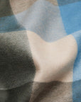Natural Baby Alpaca Wool Midi Exclusive Check Scarf for Women