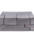 MeowBaby® Velvet Bricks Set - Multifunctional Playground for Children - Grey