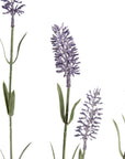 Artificial lavender spray with hyper-realistic purple blooms, bendable stems, and natural textures for home decor by sostter at brixbailey.com