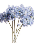 Lifelike artificial agapanthus bloom in soft blue, detailed plastic petals, perfect for coastal home decor arrangements (124 chars) by Sostter at brixbailey.com