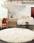Natural Sheepskin Ivory Carpet - Round