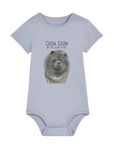 Adorable Blue Chow Chow Baby Bodysuit – Perfect for Little Dog Lovers
