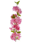 Pack of 6 x Artificial Flowers Pink Blossom Stem 100cm-4