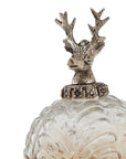Coffee Ombre Stag Glass Bauble