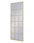 Tall Washed Wood Mirror with Rustic Window Design