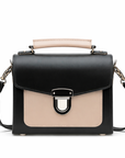 Handmade Leather Sugarcube Handbag - Cafe Noir