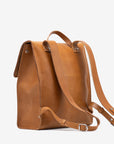 Leather backpack - Fibonacci (Camel)