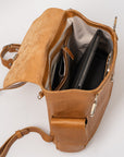 Leather backpack - Chatelet (Forest Green)