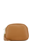 Camel Leather Multi Section Cross Body Camera Bag - Brix + Bailey