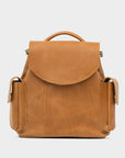 Leather backpack - Chatelet (Camel)-0