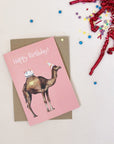 Camel Birthday Cake Happy Birthday Card