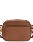 Tan Convertible Leather Crossbody Bag