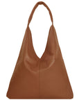 Camel Triangular leather tote bag brix and bailey ethical leather brand