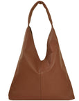 Camel Triangular leather tote bag brix and bailey ethical leather brand