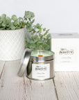 Citrus Zing - Travel Tin Candle - Wooden Wick