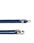 Canterbury Silver and Rope Bracelet - Navy Blue