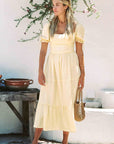 Canyon Dress | Soft Yellow | Silk dress