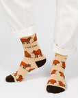 Save the Capybara Bamboo Socks in Brown