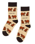 Save the Capybara Bamboo Socks in Brown