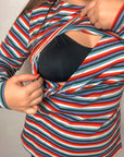 Cara Stripe Breastfeeding Top