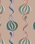 Carousel Twist - Vintage Shell - Wallpaper - Micaela Sharp Collaboration