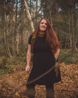 Black Breastfeeding Dress | Black Nursing Dress | Cotton Feeding Dress
