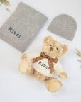 PLAIN CASHMERE SET WITH TEDDY