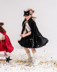 Sparkling Black Cat Velvet Mask