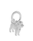 Cavapoo Silver Dog Charm