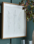 White Feather Wall Art with Champagne Beaded Frame