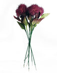 Pack of 6 x 70cm Globe Thistle Purple Ball Artificial Flower Stem-1