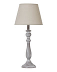 Column Table Lamp with Linen Shade Warm White