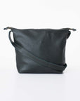 Large Dark Grey Leather Shoulder Bag