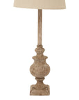 Elegant Chiaro Candlestick Lamp | Linen Shade Table Light
