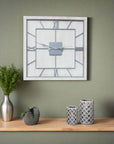 Large Whitewashed Square Wall Clock