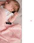 Rose Quartz Seashell Cellular Bamboo Baby Blanket - Hypoallergenic & Thermoregulating - 80x100 cm - OEKO-TEX Certified by Lullalove UK at brixbailey.com
