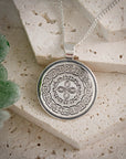 Celtic Mandala Personalised Silver Necklace