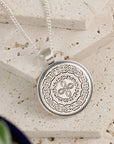 Celtic Mandala Personalised Silver Necklace