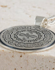 Celtic Mandala Personalised Silver Necklace