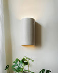 Ceramic Wall Light in Beige with Spotted Brown Glaze