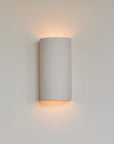 Curved Ceramic Wall Light in Matte White Finish
